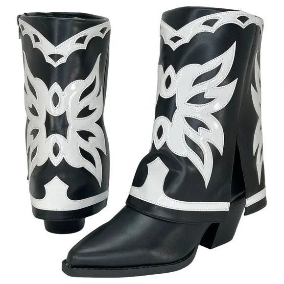 International Concepts Jadiza Western Style Over Ankle Womens Boots Size 8M - Picture 9 of 13